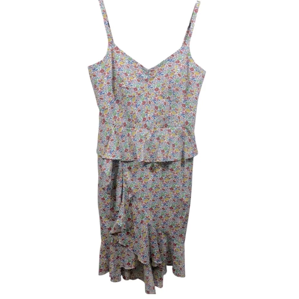 NWT J. Crew Liberty of London Ditsy Floral Ruffle Hem Sleeveless Dress Size 10‎ - Image 5