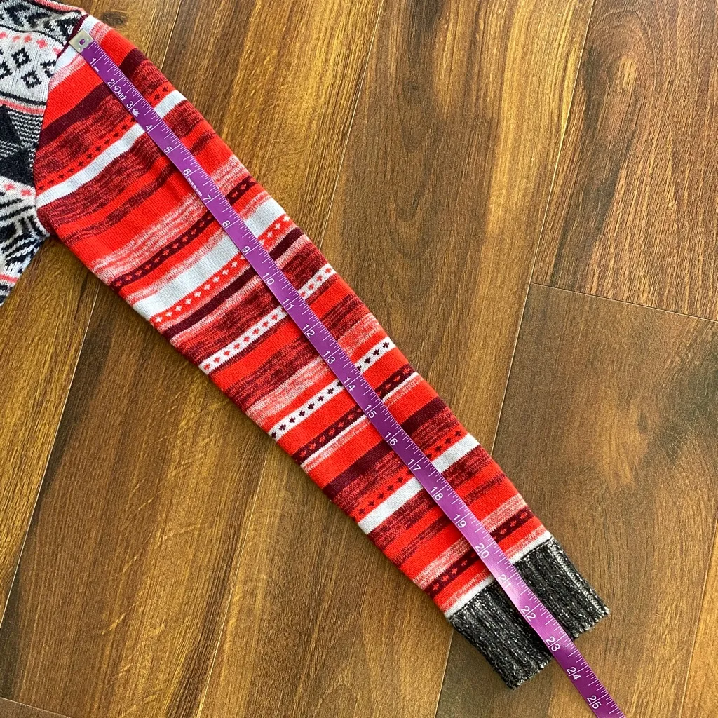 Title Nine  Wool Blend Fair Isle Full Zip Mock Neck Sweater Zipper Pockets *READ* - Image 10