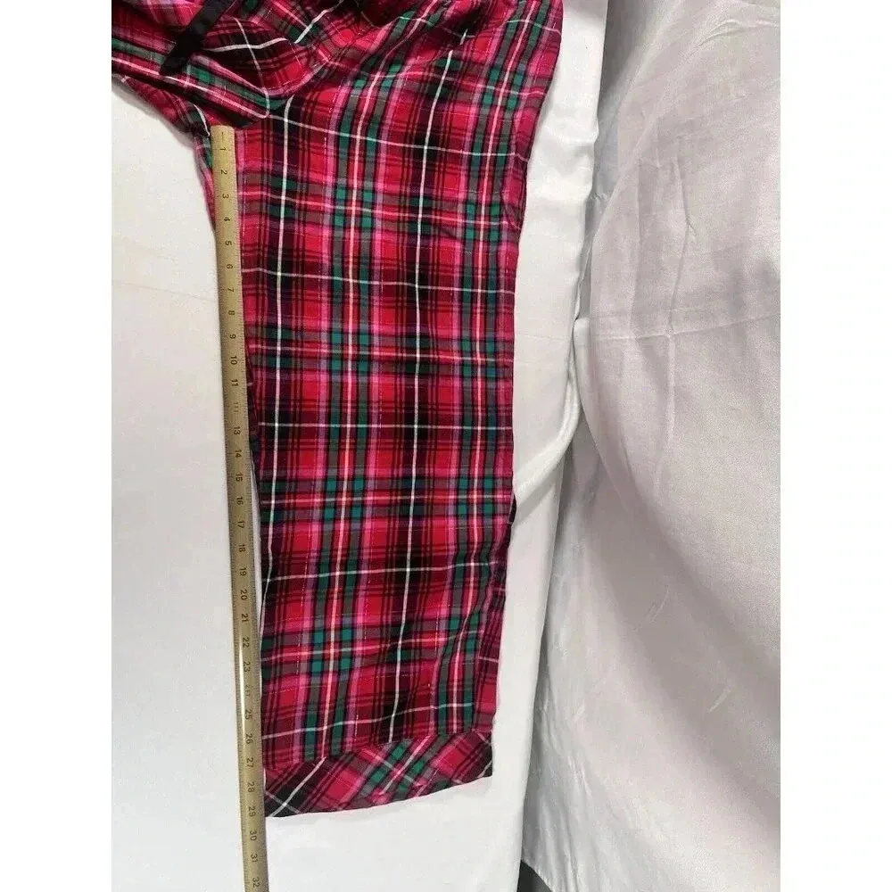 Victorias Secret Red Black Plaid 2 Piece Pajama Set Size XL - Image 6