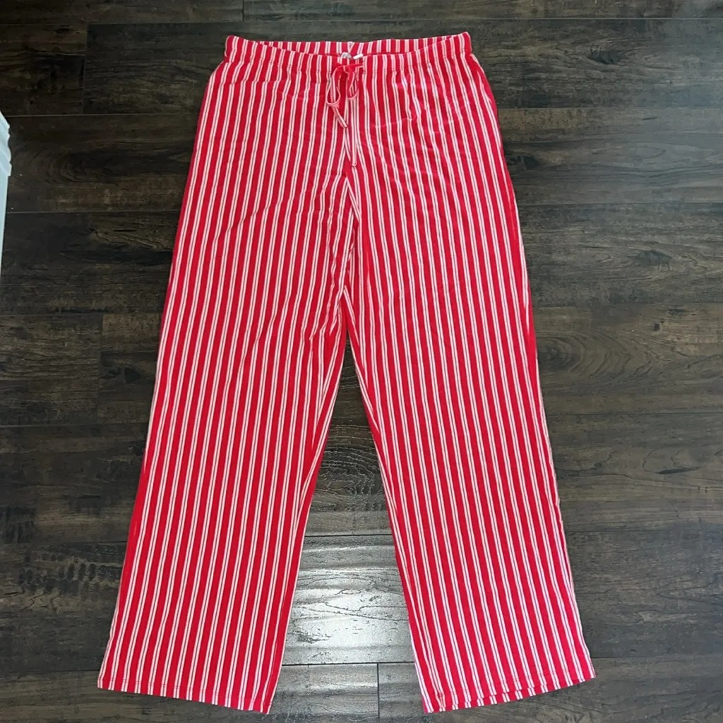 NWOT Nordstrom Super Soft Vertical Stripe Elastic Waist Drawstring Pajama Pants - Image 2