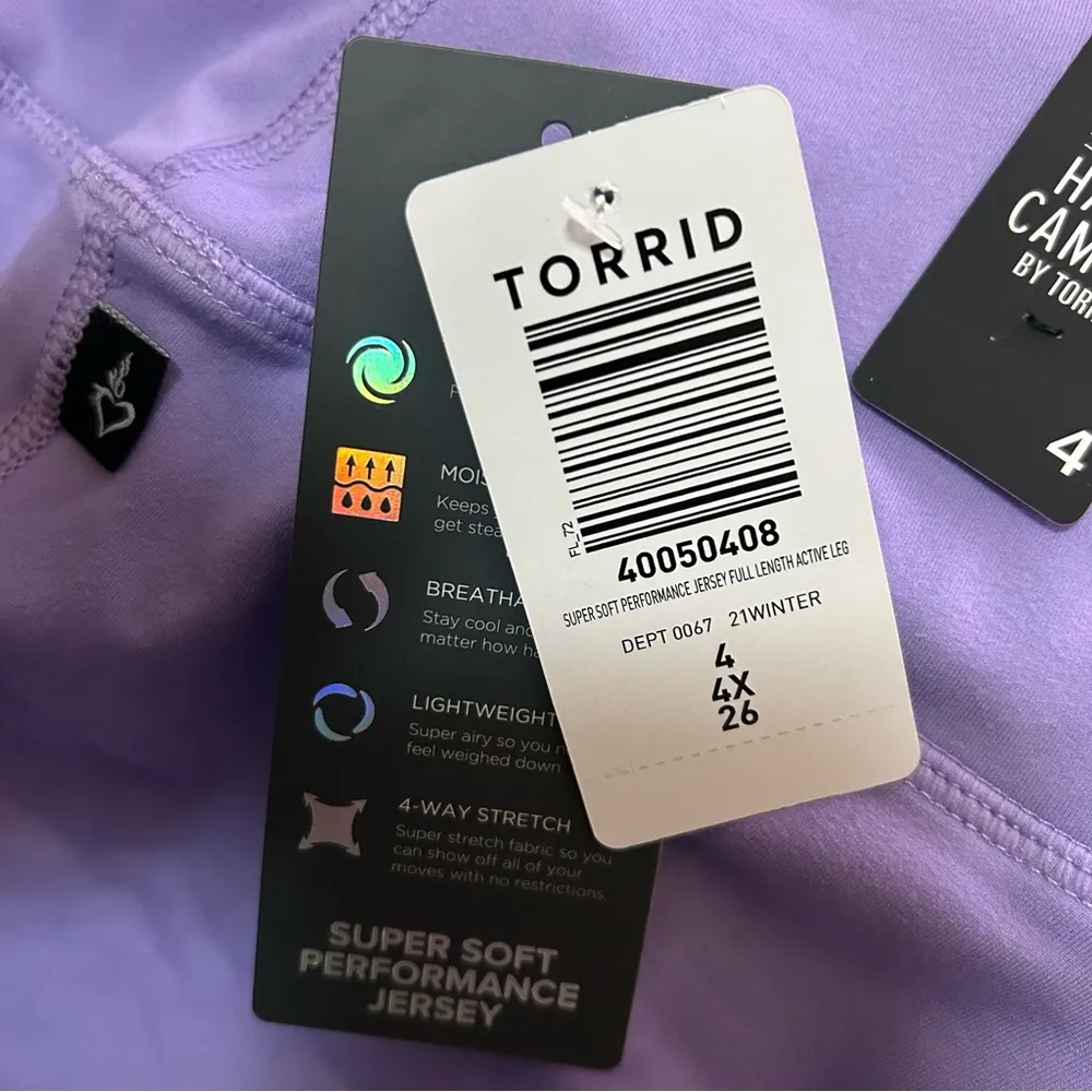 Torrid  Super Soft Performance Jersey Active Legging With Patch Pocket - 4X - Image 5