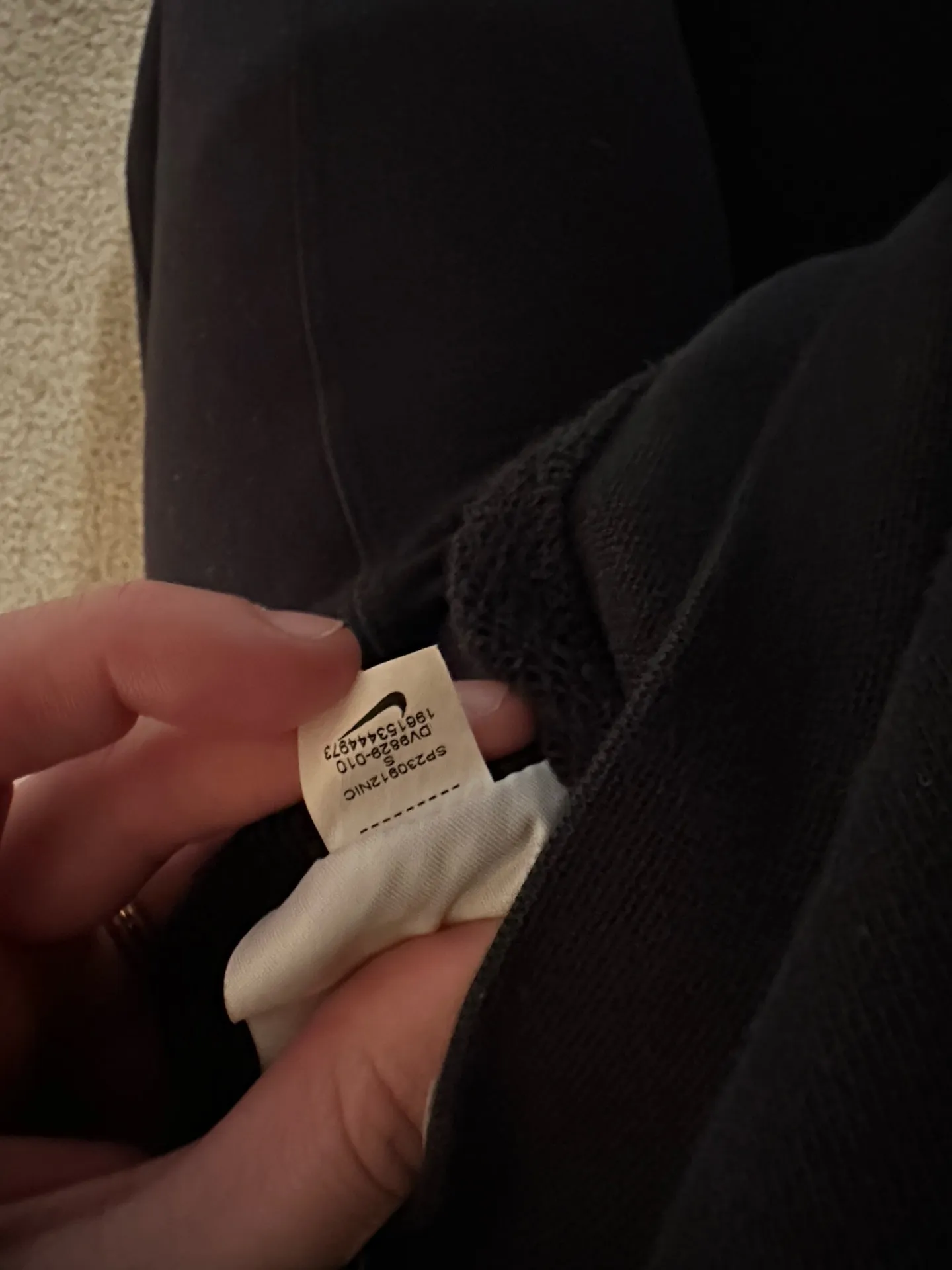 Nike Air Off-Shoulder Sweatshirt Black - Image 6