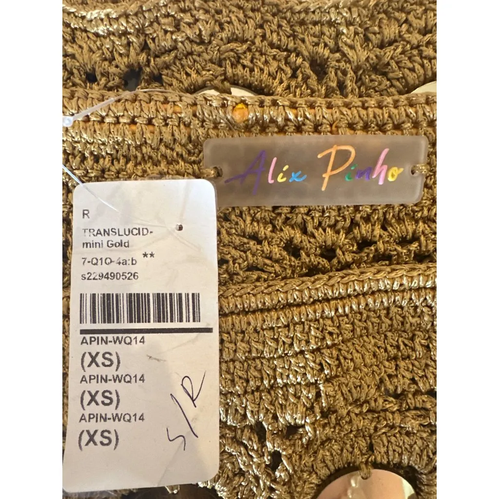 Alix Pinho Translucid Mini Skirts in Gold X - Image 6