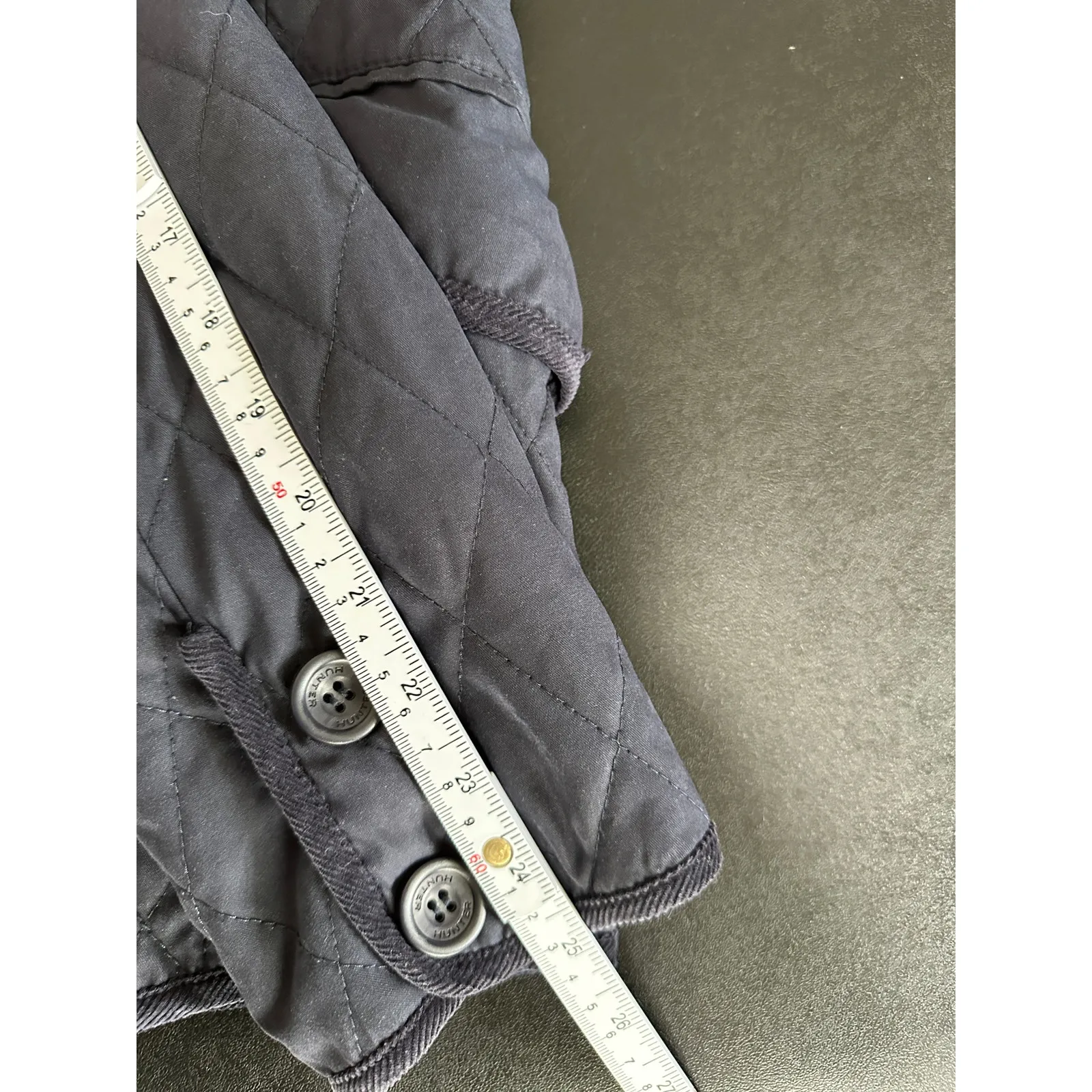 Hunter Women's Navy‎ Blue Quilted Long Sleeve Collared Jacket Size 4 - Image 10