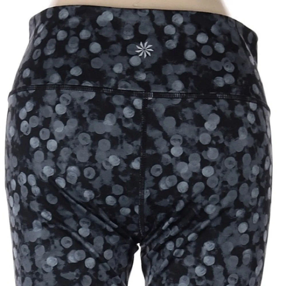 Athleta Black & Grey Polka Dot DOT CHATURANGA™ TIGHT Leggings Size Small S Yoga - Image 4