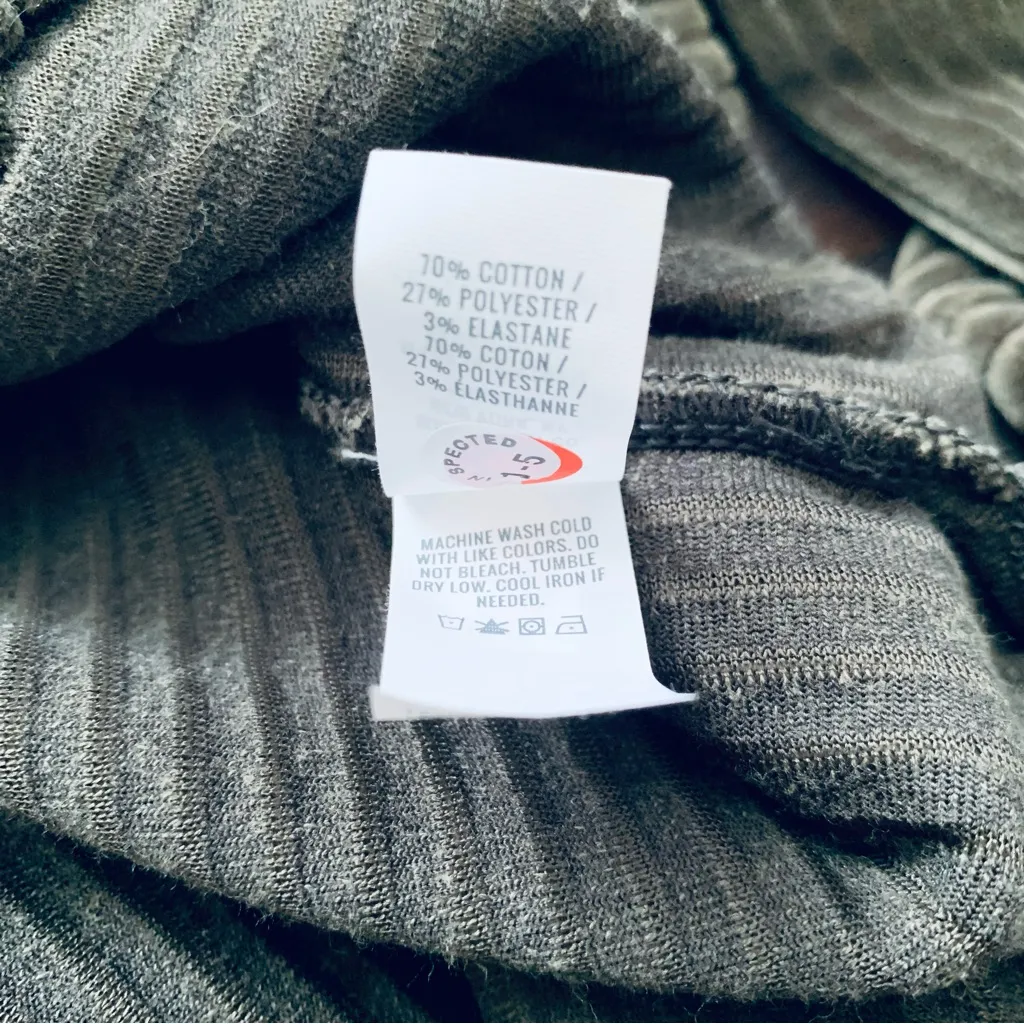 NEW Aerie Groove On Green Ribbed Velour Oversized Cropped Hoodie Sweater | L - Image 10