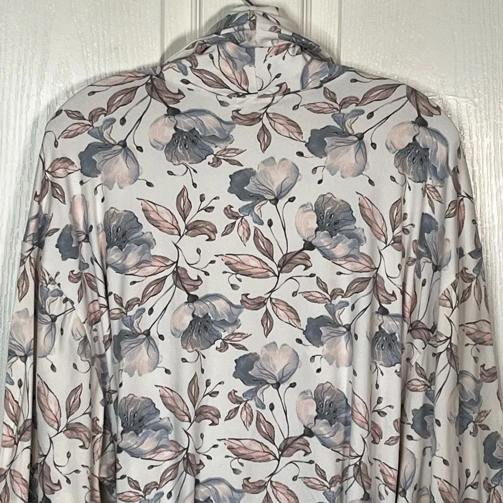 Catherine Malandrino Sz L Spring Floral Print Robe Soft NWT - Image 9