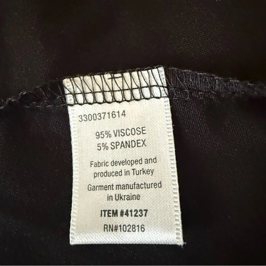 Garnet Hill Black  Knit Trapeze Dress 3/4 Sleeves  SZ M - Image 6