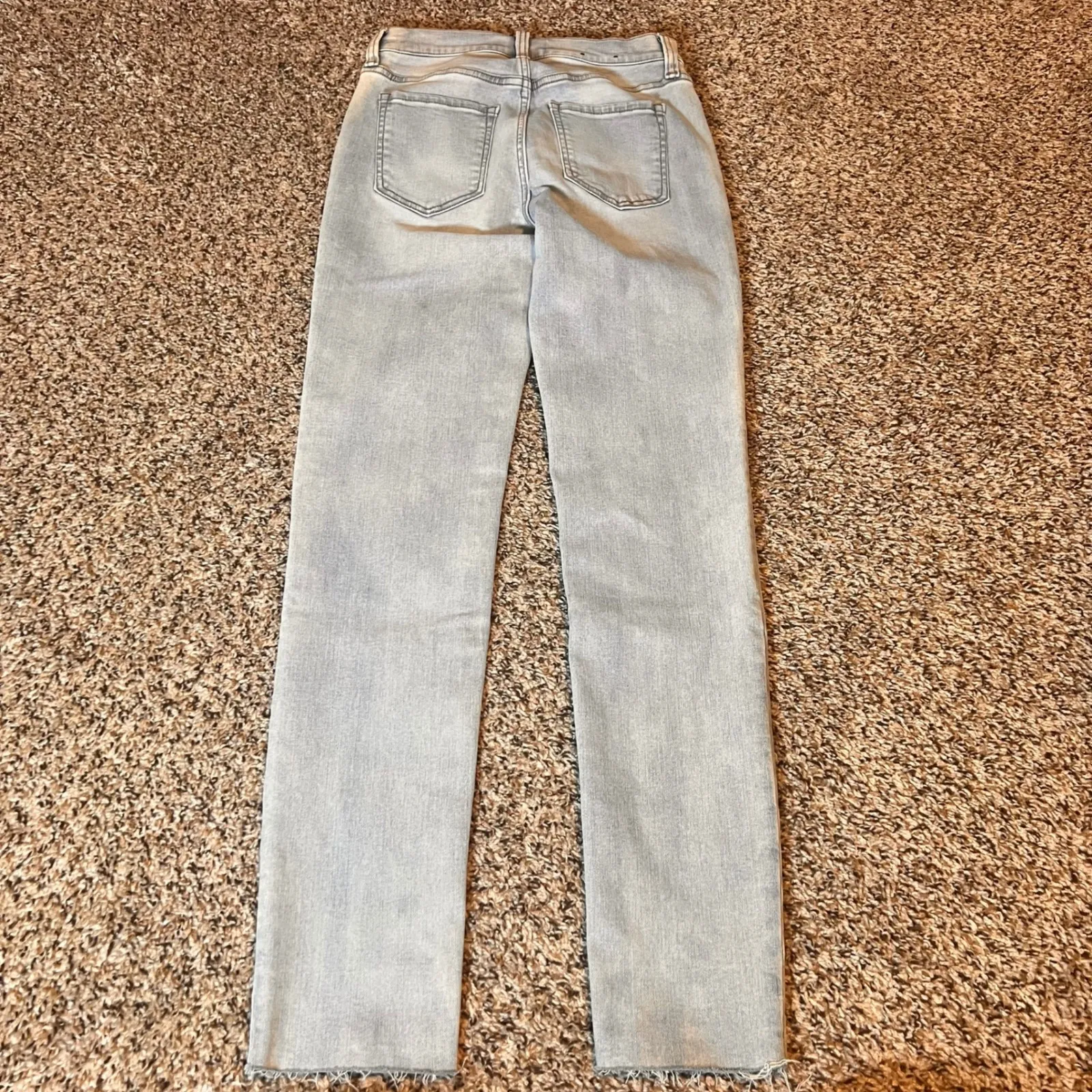 Banana Republic Universal Jean High Rise Raw Hem Light Wash Denim Size‎ 1 - Image 7