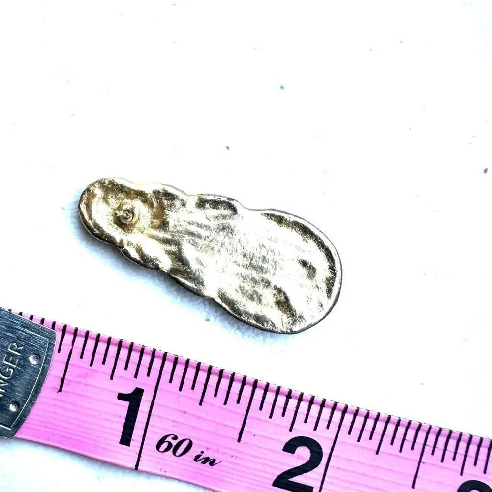 Blue and cream enamel stacked circle earrings - Image 4