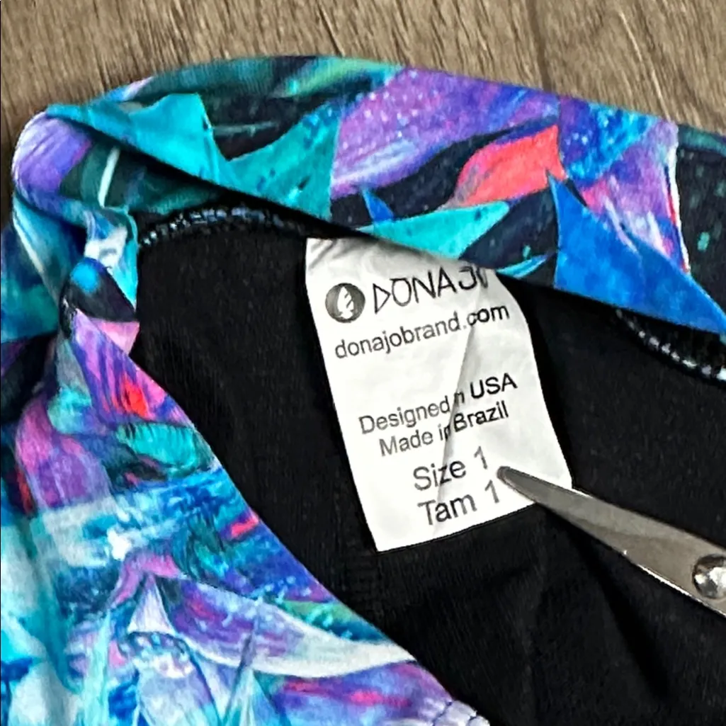 Dona Jo High Rise Tennis Golf Skirt Skort Multicolor Pink Blue Size Small - Image 8