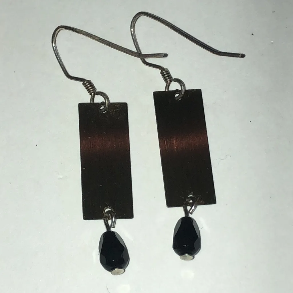 Elegant Black and Red Floral Boho Earrings - Image 4