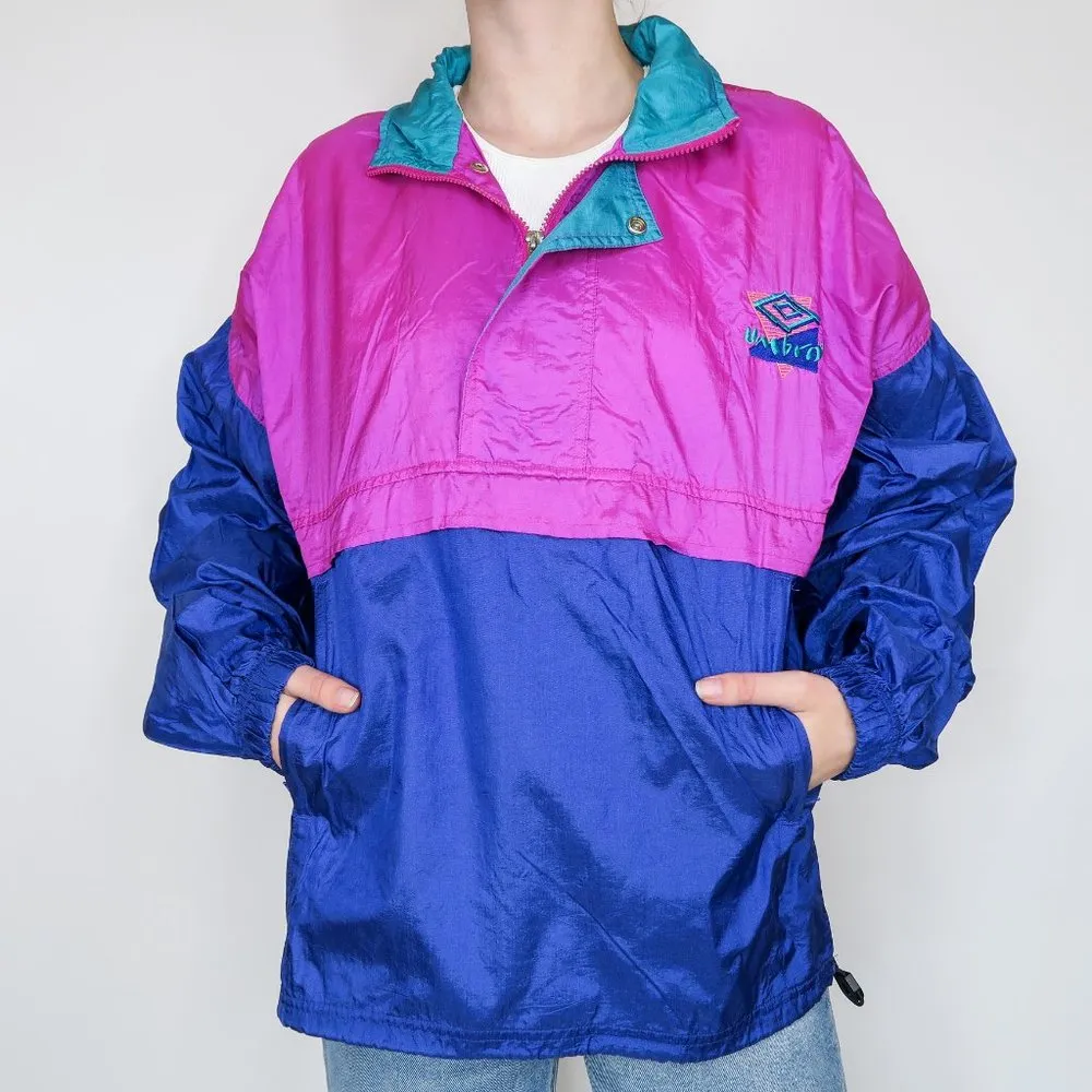 Vintage 90s Umbro Colorblock Pullover Windbreaker - Image 4