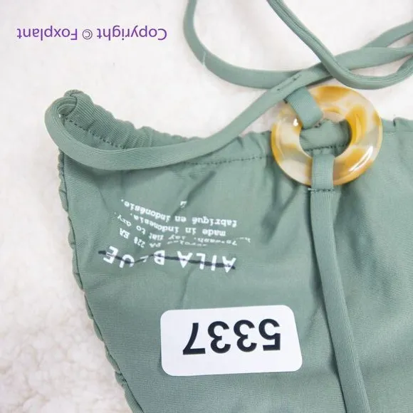 NEW Aila Blue Free People Soraya Bikini Top,‎ green, size L - Image 8