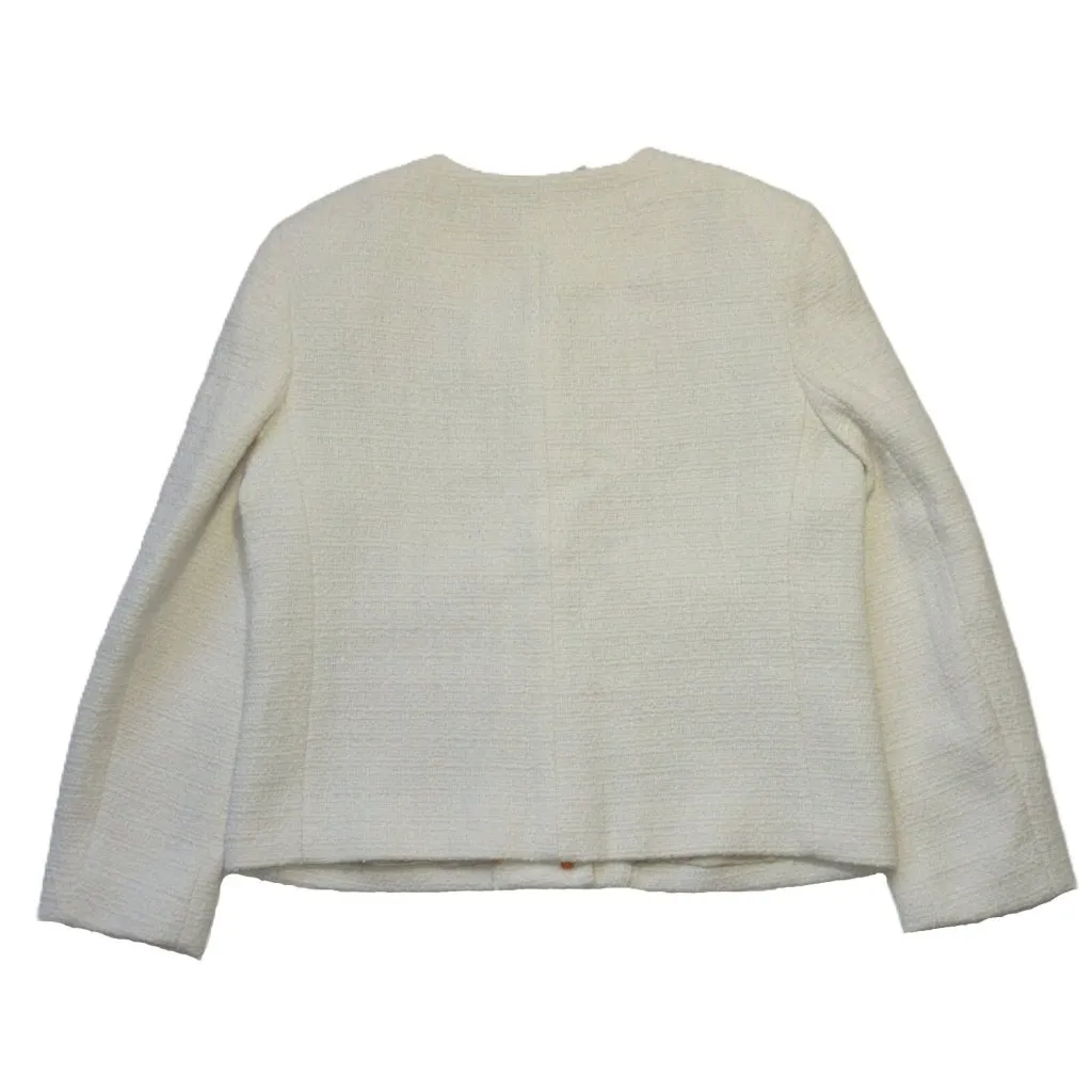 NWT J.Crew Lady Jacket in Ivory Maritime Tweed Collarless Wool Blend 6 - Image 5