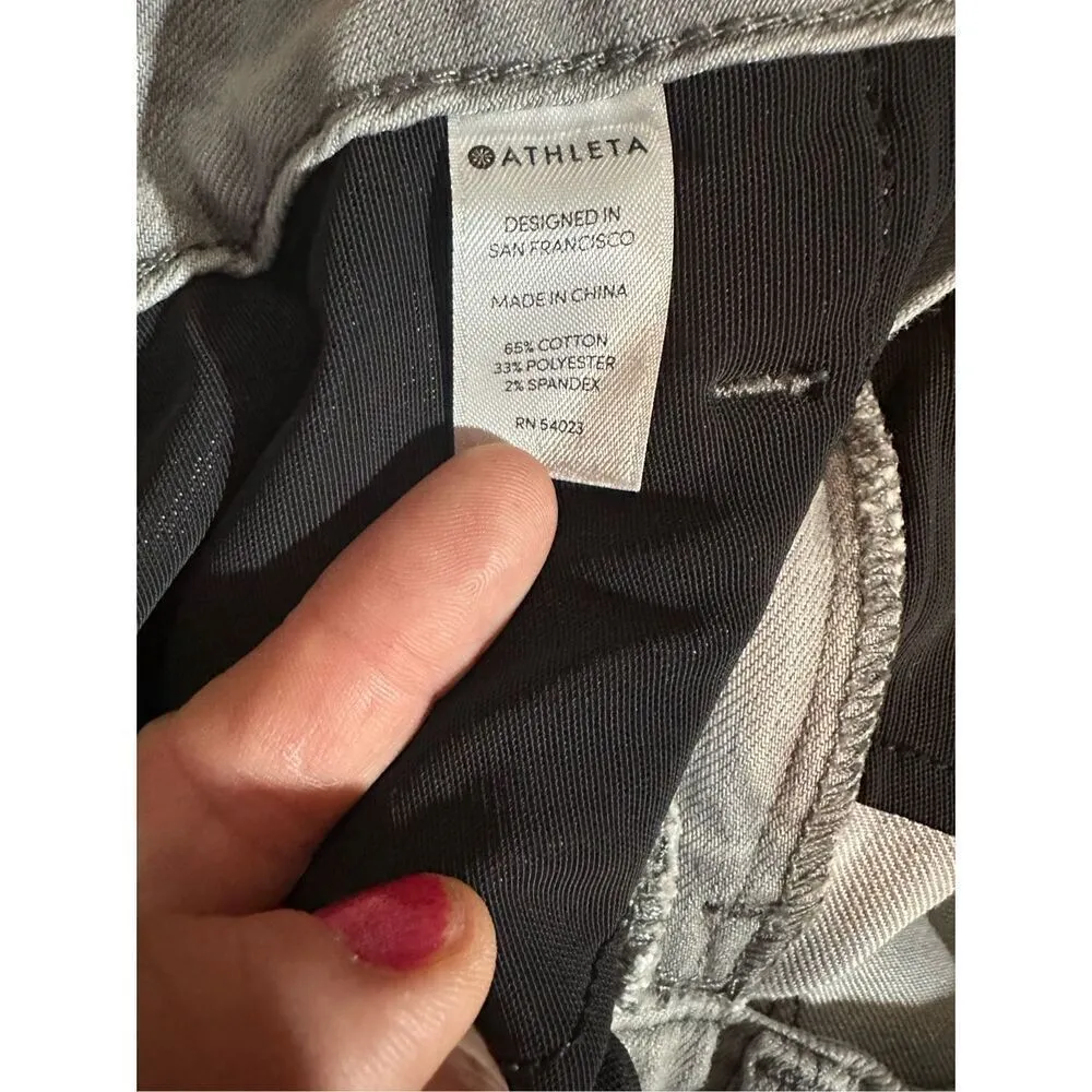 Athleta Sculptek Jeans Women’s 6 skinny Low Rise Stretch Gray Wash Denim - Image 6