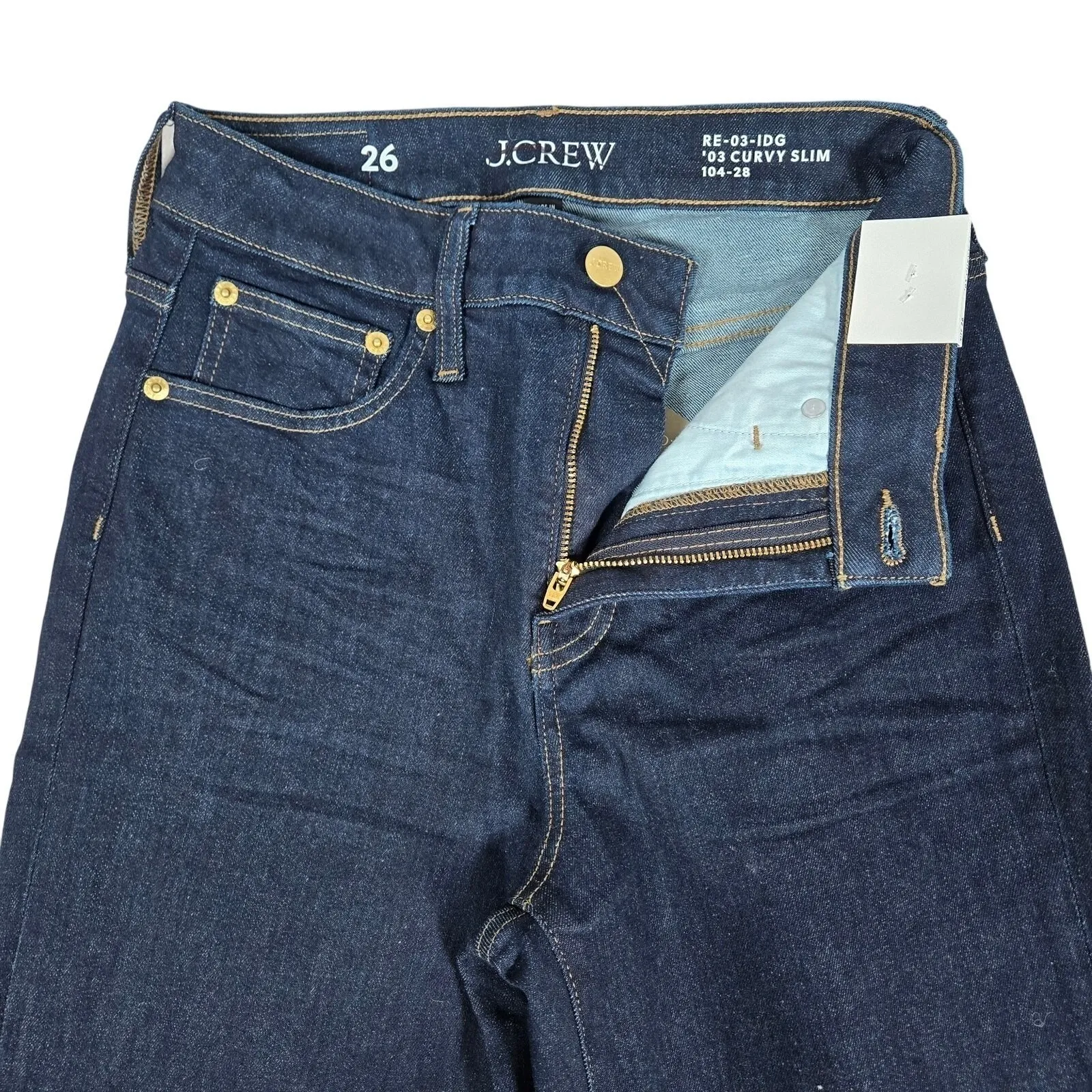 J. Crew Curvy‎ high-rise slim jean in 2003 super-stretch in Resin Rinse 26 NWT - Image 4