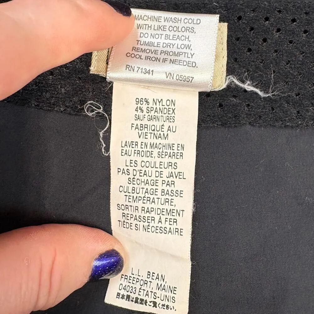 L.L. Bean Comfort Trail Wrap Skort Pockets Outdoor Comfort Size 14 Black - Image 5
