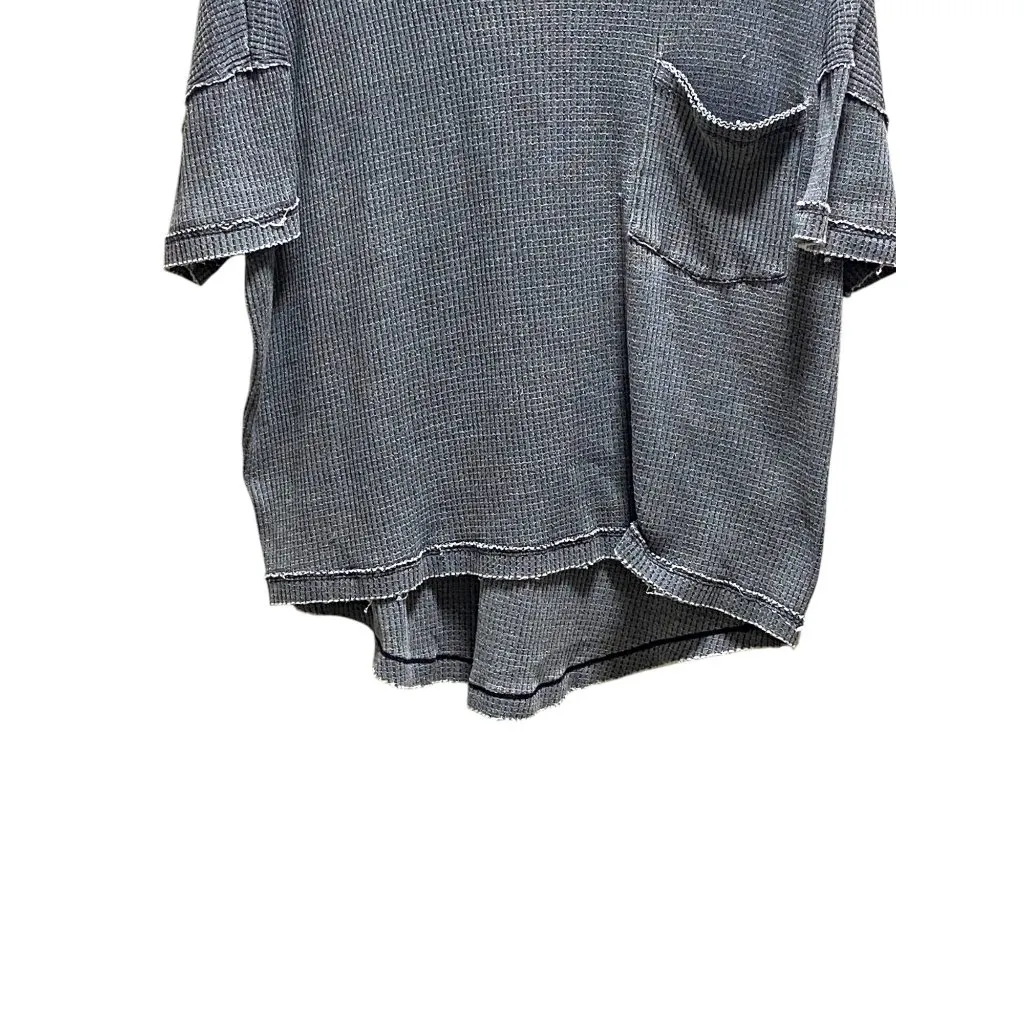 Sundance Waffle Knit Shirt Gray Size M - Image 6