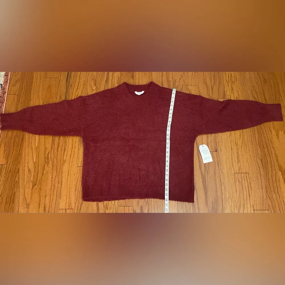 Time and Tru- Women'sā burgandy Hacci Knit Pullover Sweatshirt Size XXL - Image 6