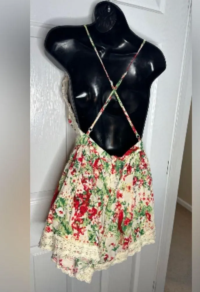 Floral Lace Trim romper - Image 2