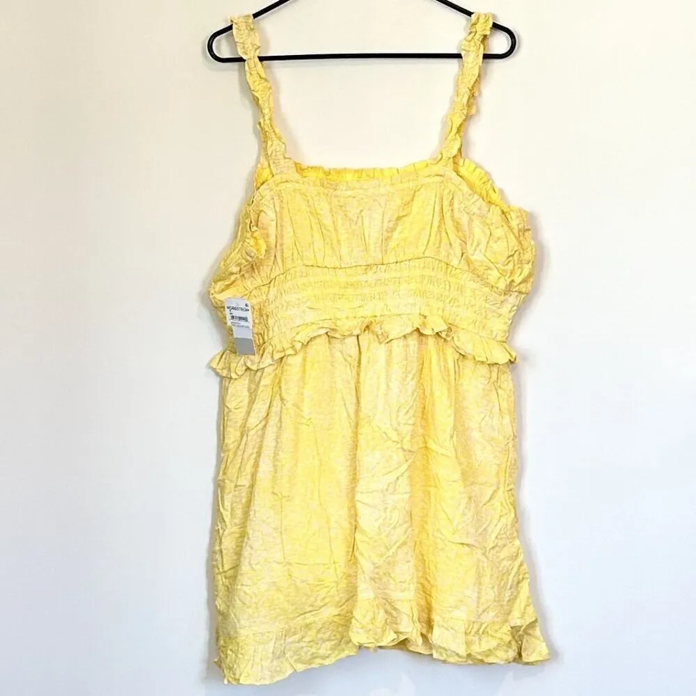 NWT BP by Nordstrom Sleeveless Yellow Smocked Waist Mini Dress - XL - Image 6
