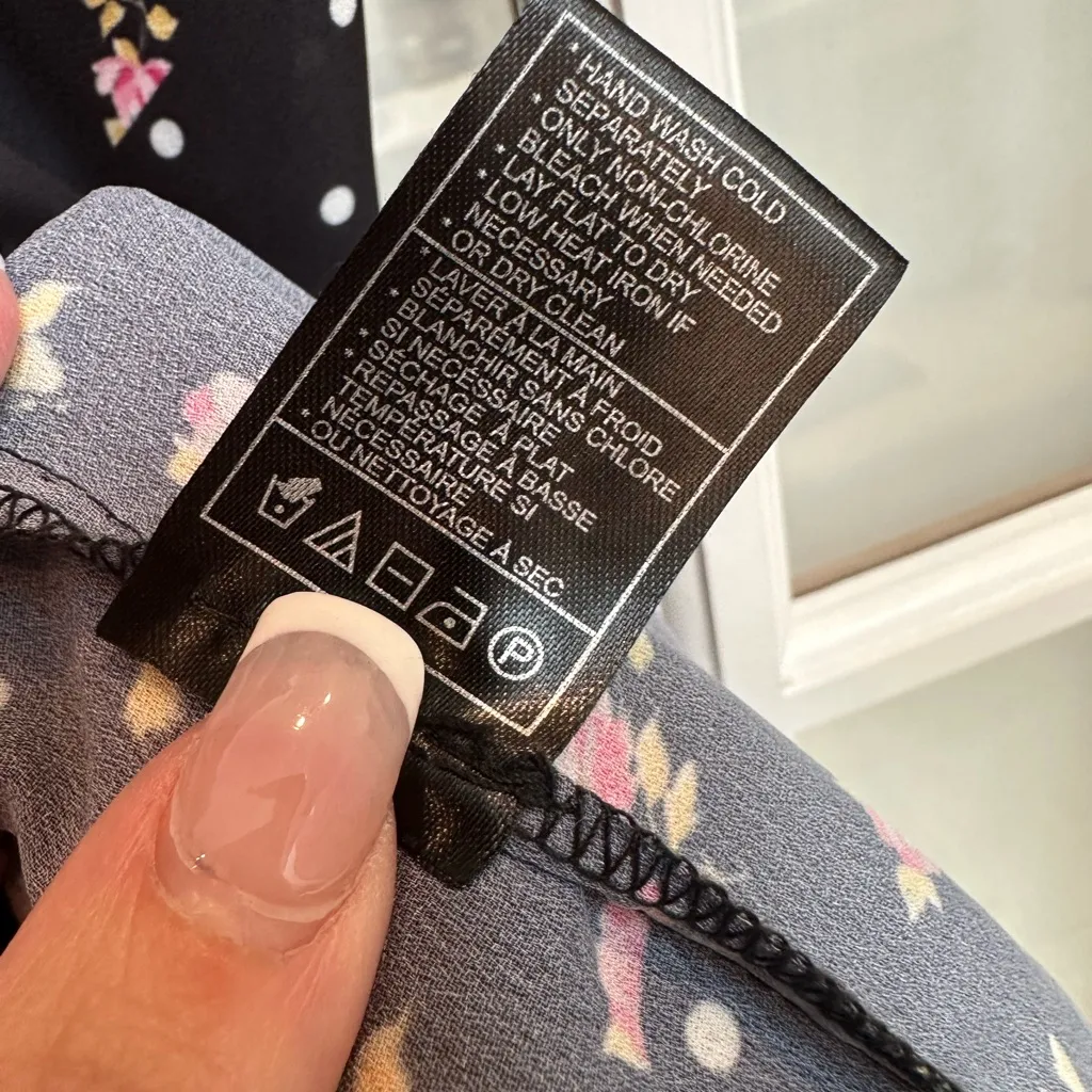 Betsey Johnson Rosy Dots Floral Polka Dot Puff Sleeve Mini Dress Pinup Size M - Image 11