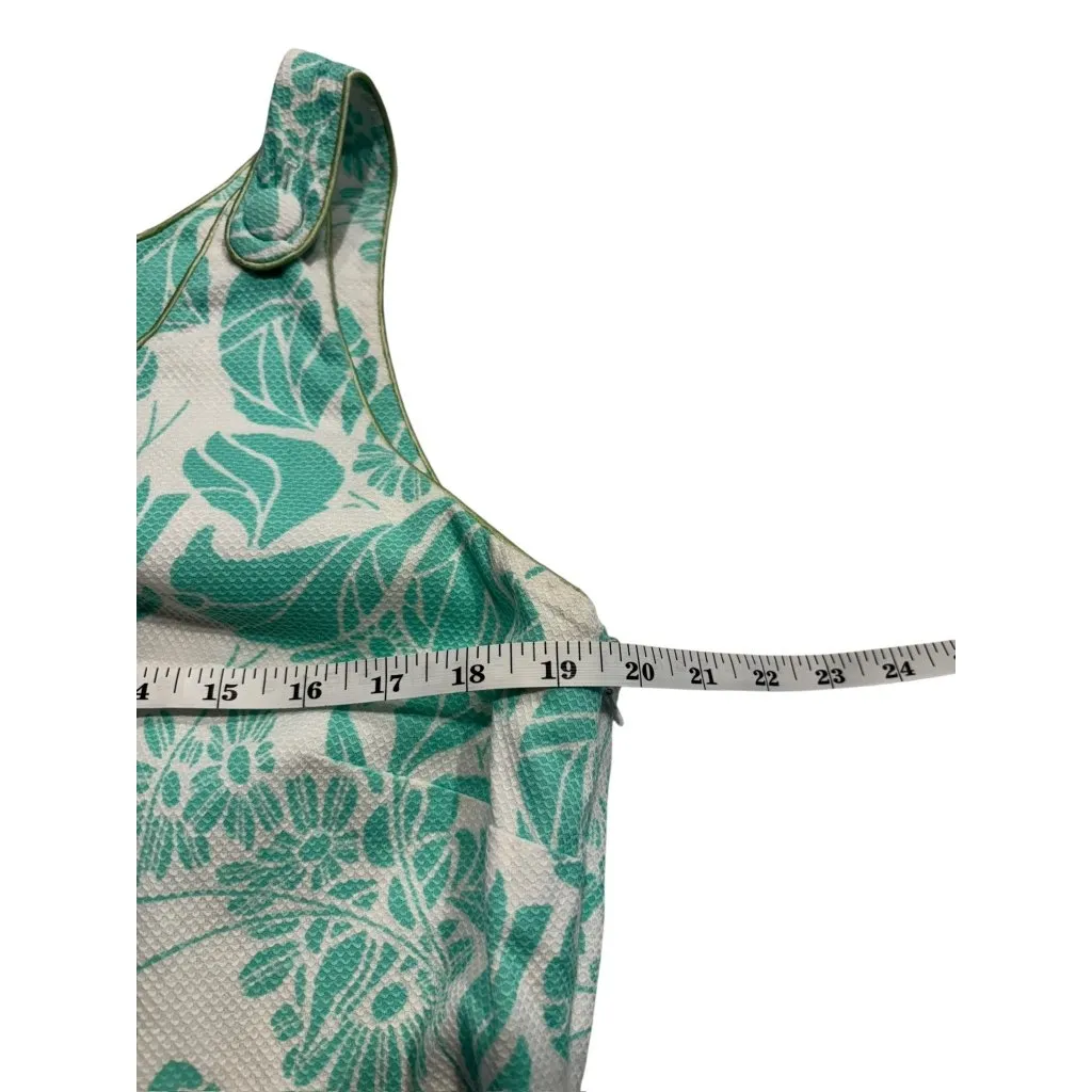 Think Tank Women's Turquoise & White Sleeveless Dress Size 12 - Image 5
