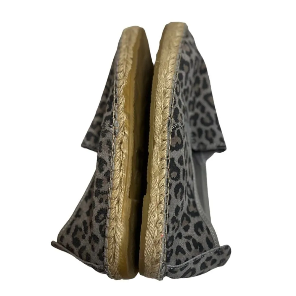 Free people canyon panther gray leopard print slip on espadrille shoes Sz 39 - Image 4