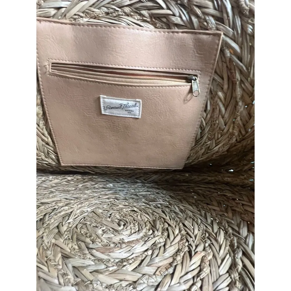 Universal Thread Round Jute Straw Shoulder Bag Woven 16" across Beach Boho - Image 4