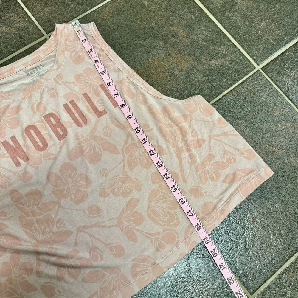 NOBULL Project Cropped Muscle Tank Top Sleeveless Cherry Blossom Pink Large L - Image 9