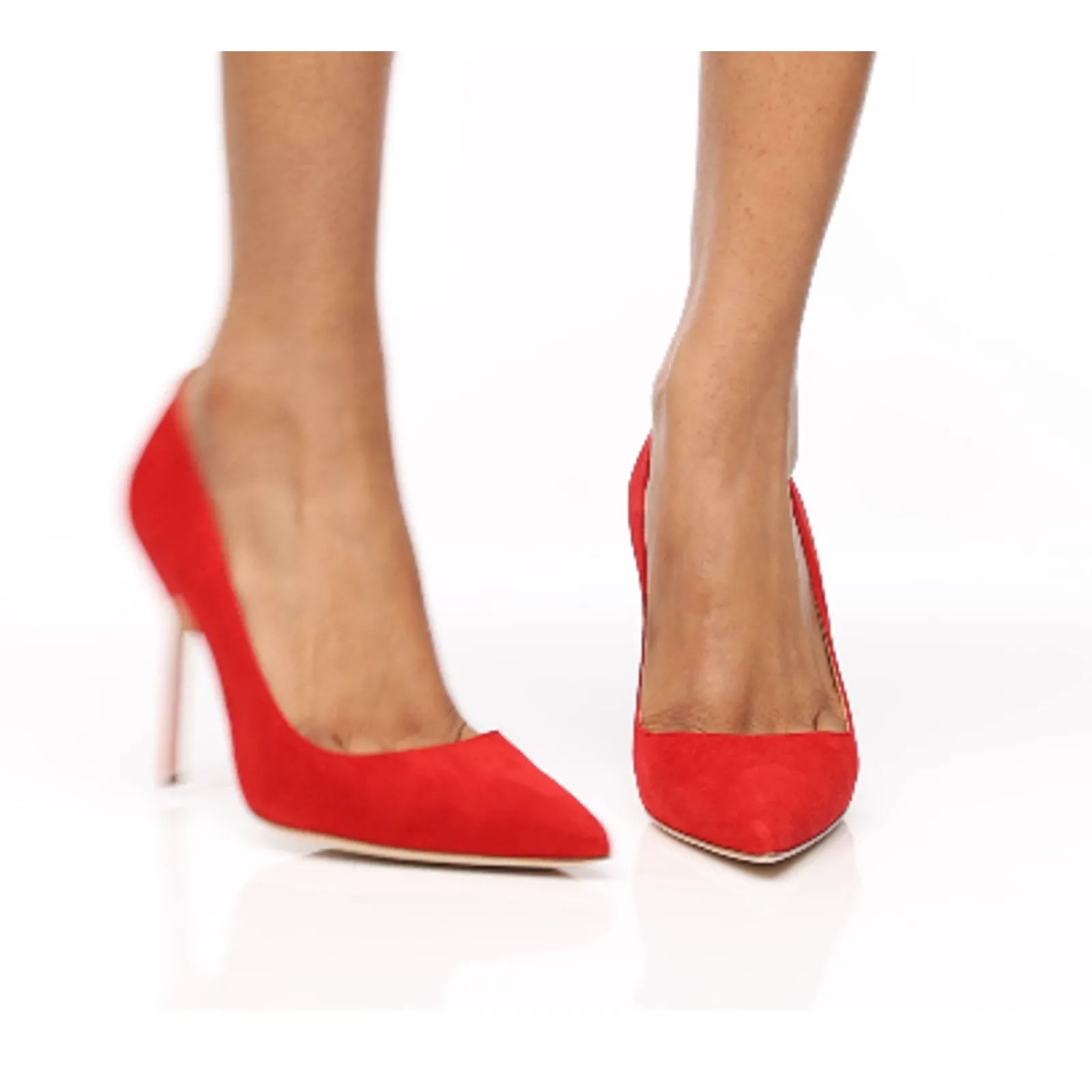 Manolo Blahnik Suede Pointed Toe Stilettos Heel Pumps Red Women's Size 38 / US 8 - Image 2