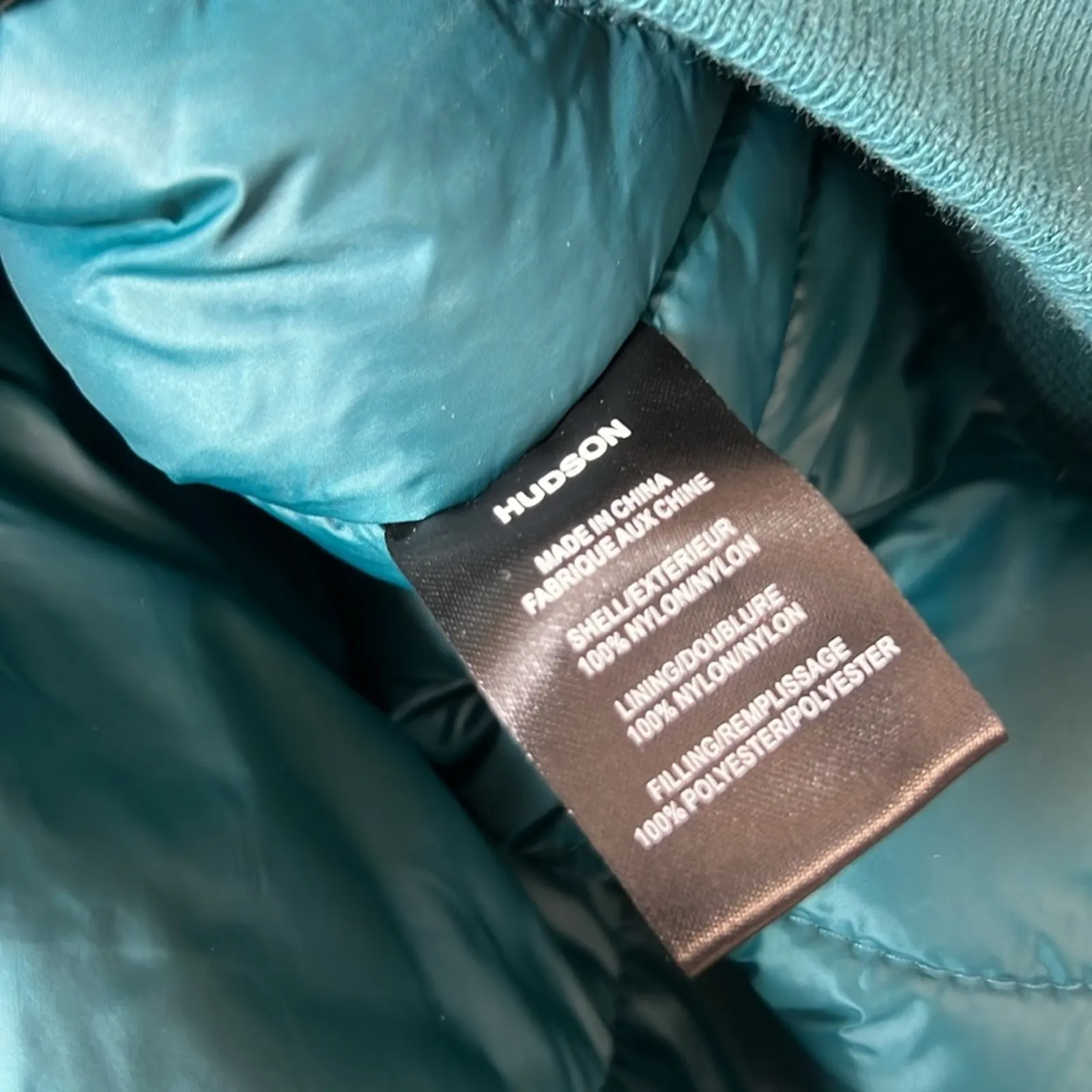 Women’s  Hudson warm oversized warm quilted satin Bomber Jacket coat new NWT - Image 6