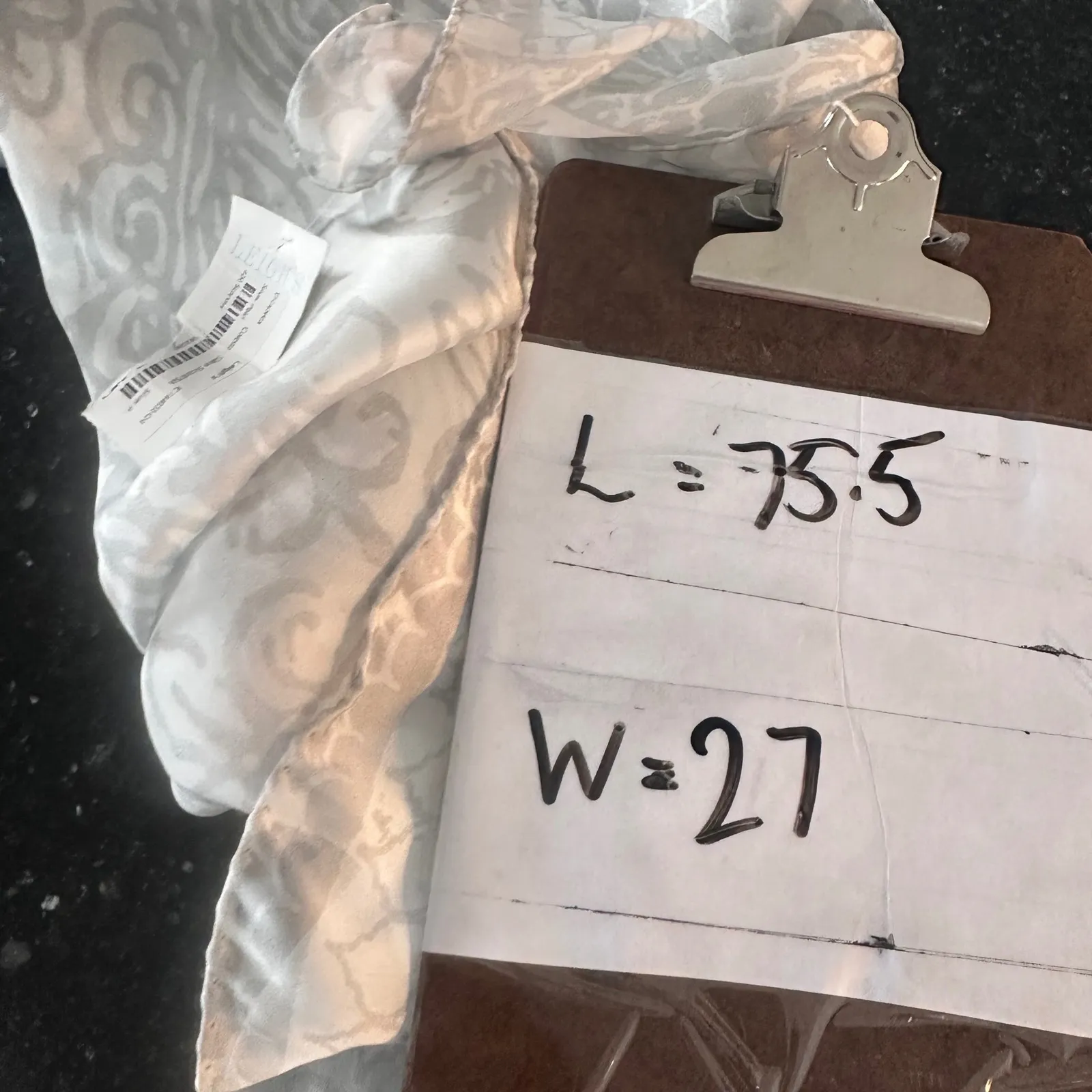 NWT Elizabetta Silk Scarf Silver Pearl Scrollwork Pattern Made in Italy Elegant - Image 9