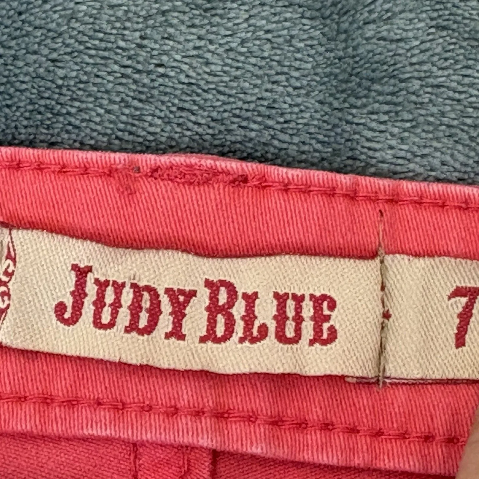 Judy Blue Jeans Womens Size 7  28x30 Pink Low Rise Straight Stretch Denim Preppy - Image 8