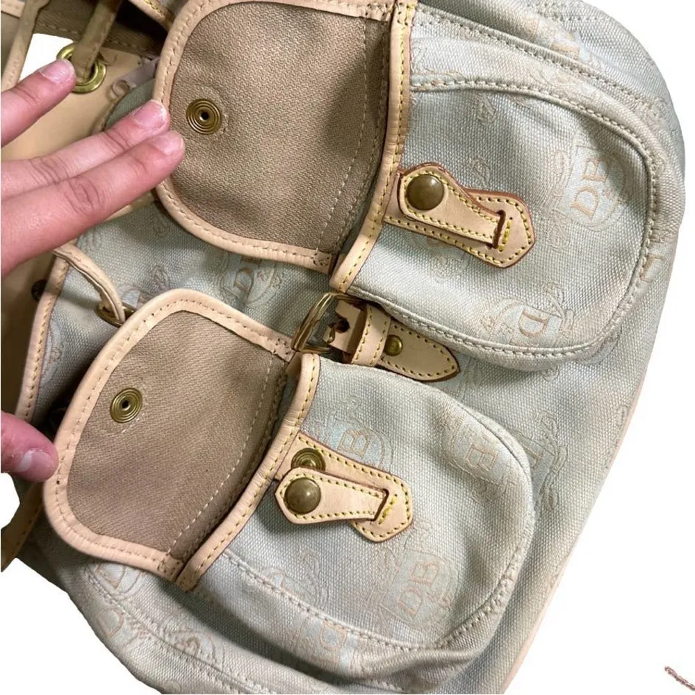 Dooney & Bourke Vintage  Canyon Canvas and Leather Small Daypack/ Backpack - Image 13