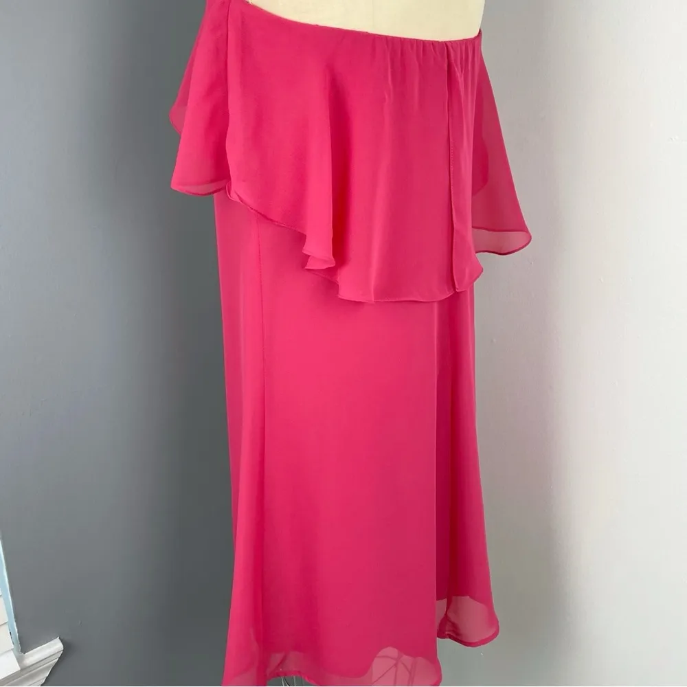 Nouvelle by Amsale Women's Strapless Ruffle Dress Pink Size S - Image 3