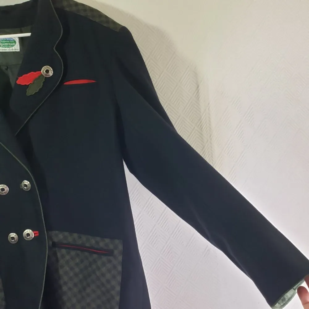 TRACHTENMODEN, ALPENTRAUM Size 10 Navy Skirt and Jacket Suit Folk German Set Blue - Image 6