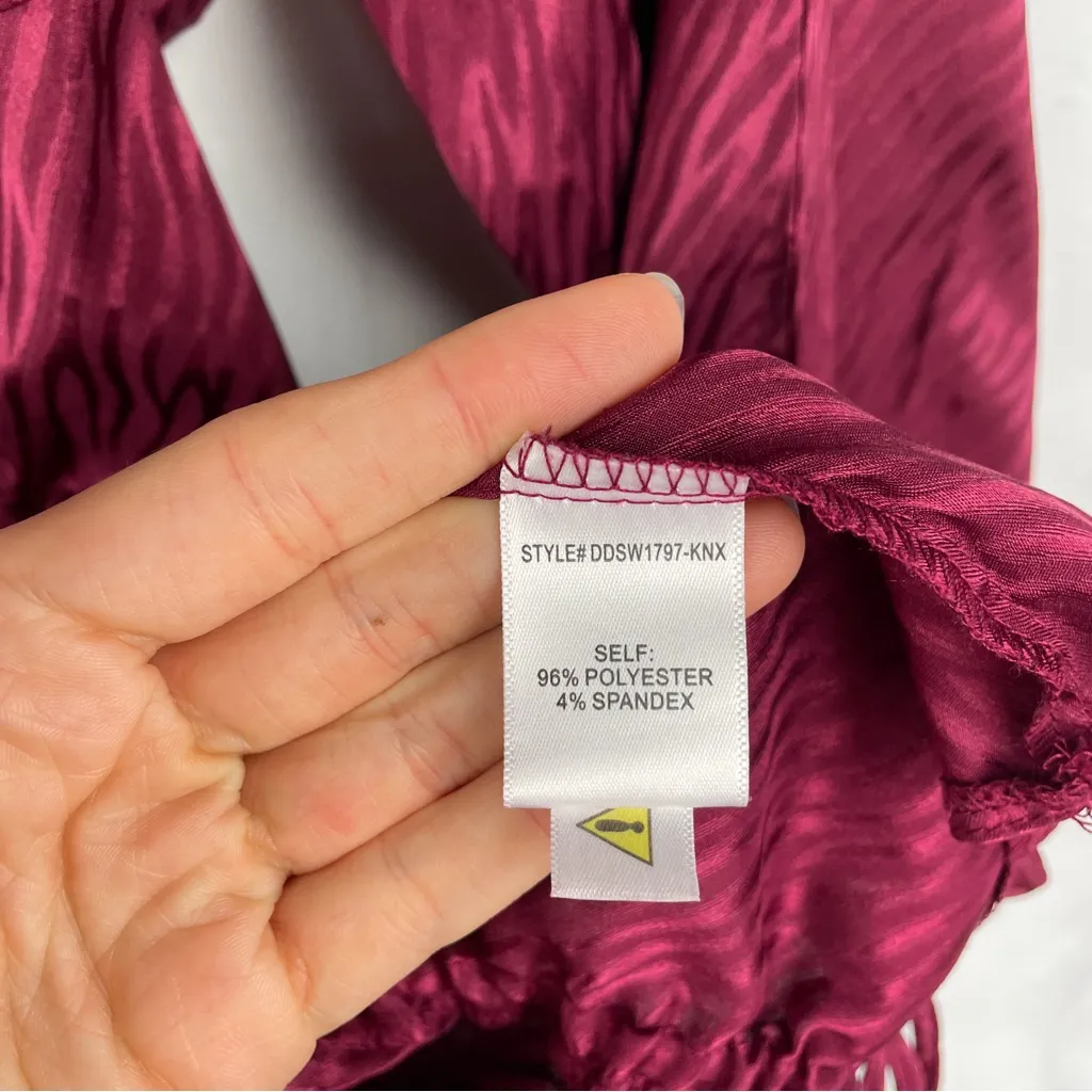 4SI3NNA Jolene Mock Neck Blouson Long Balloon Sleeve Ruched Mini Dress Party XS Pink - Image 14