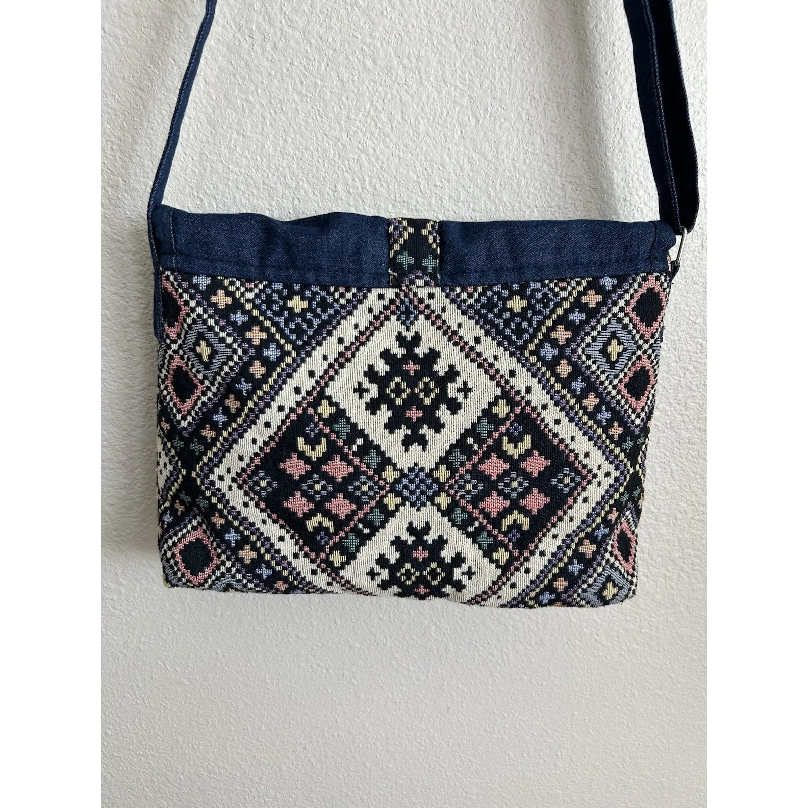 Canyon Sky Southwest‎ Inspiration Denim Tapestry Style Crossbody/Shoulder Purse - Image 4