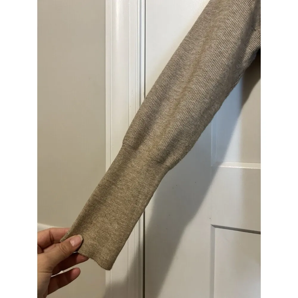 Jodifl Women’s Size Small Oversized Dolman Style Tan Beige Brown Thin Sweater - Image 3