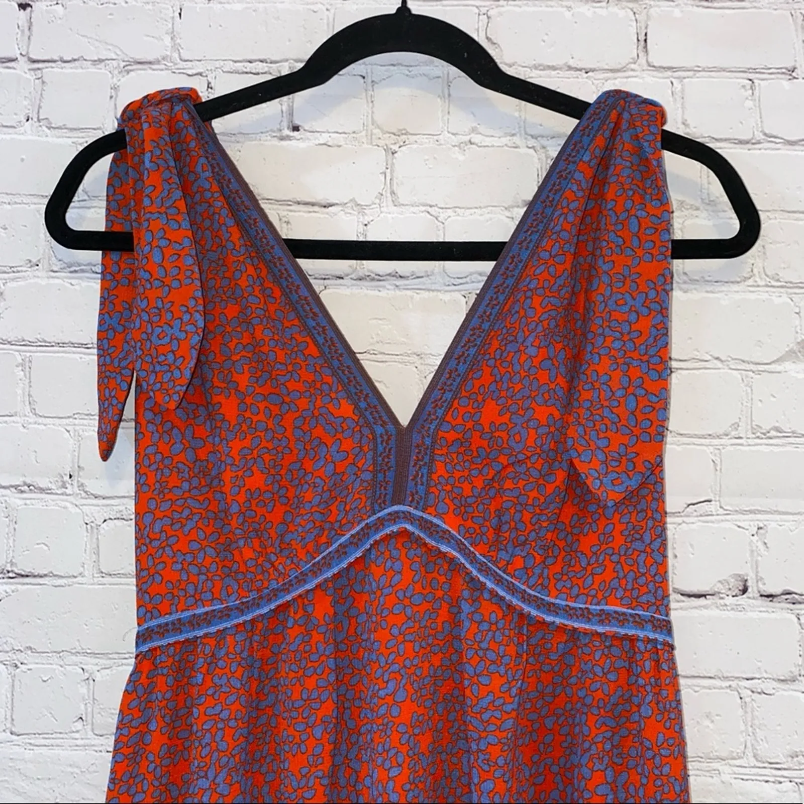 NWT Chelsea & Violet Maxi Dress Small Deep V Tie Strap Festival Cottagecore - Image 7