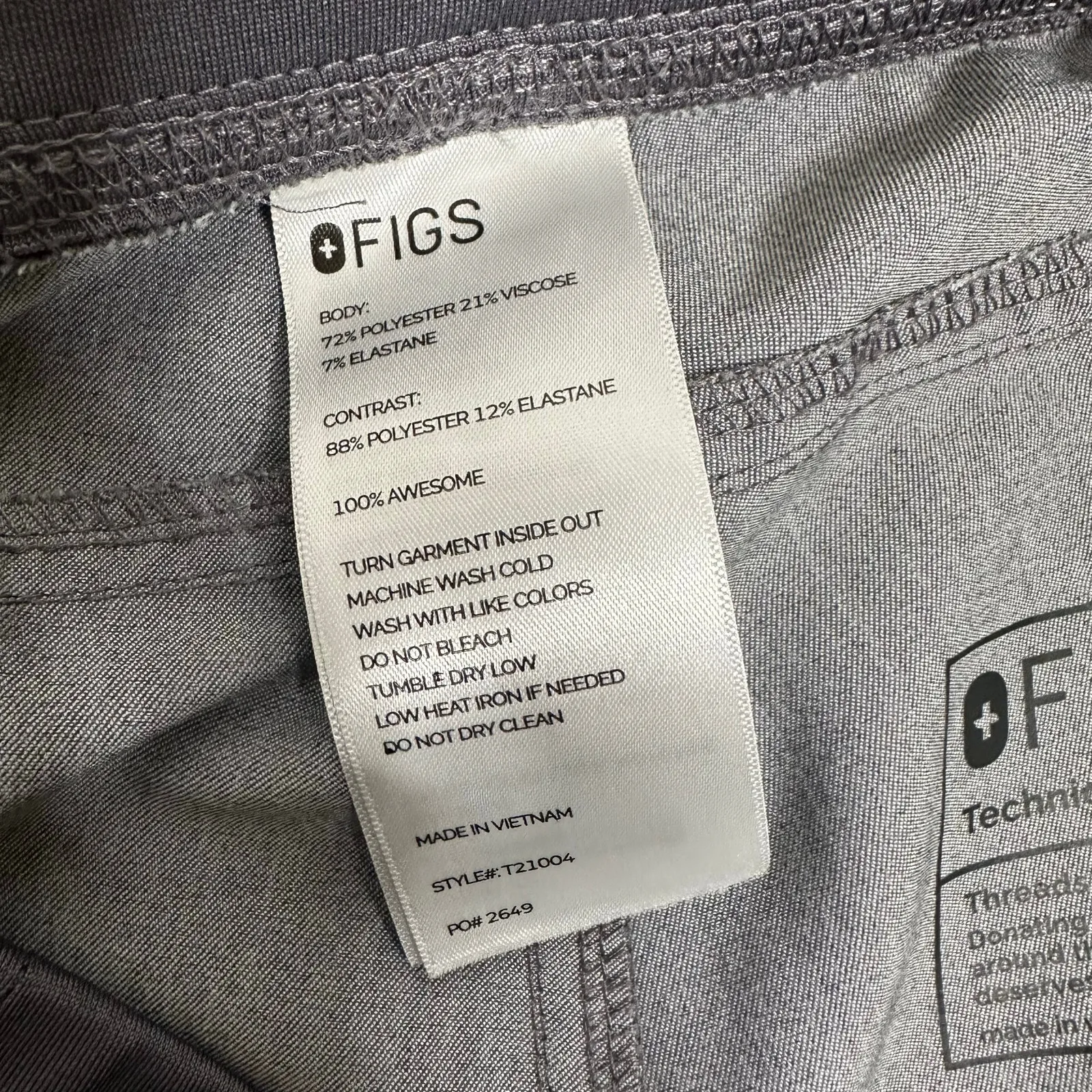 Figs Kade Cargo Scrub Drawstring Pants Women's Graphite Size Large - Image 4