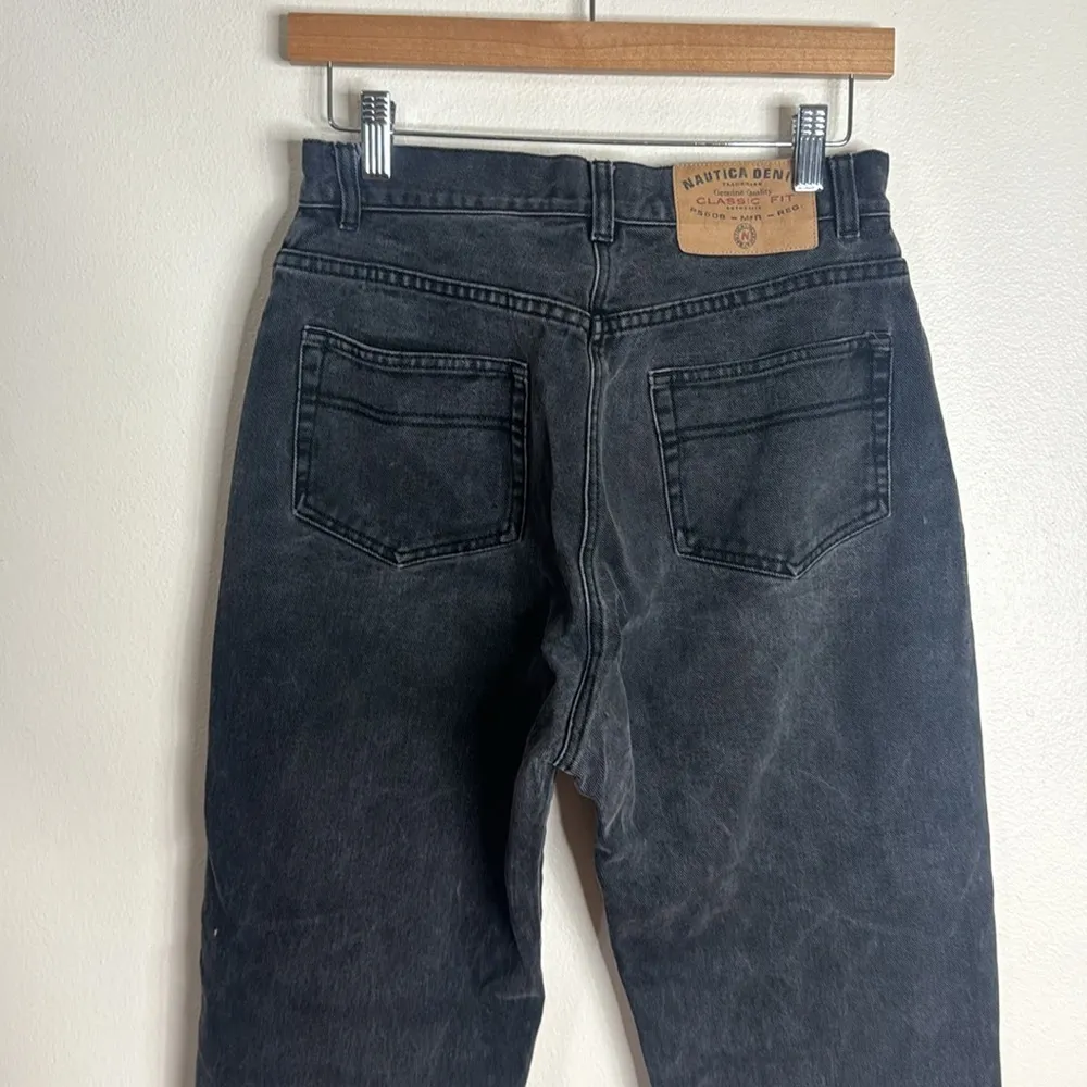 Nautica faded black wash high waisted mom jeans size 10 - Image 10