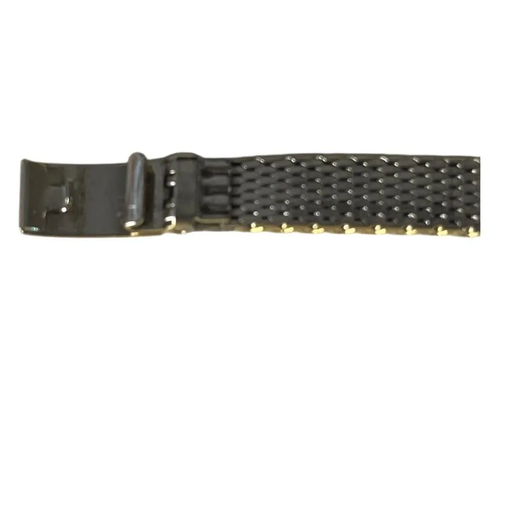 Diane Von Furstenberg Gold Plated Mesh Stainless Steel Watch Vintage untested - Image 10