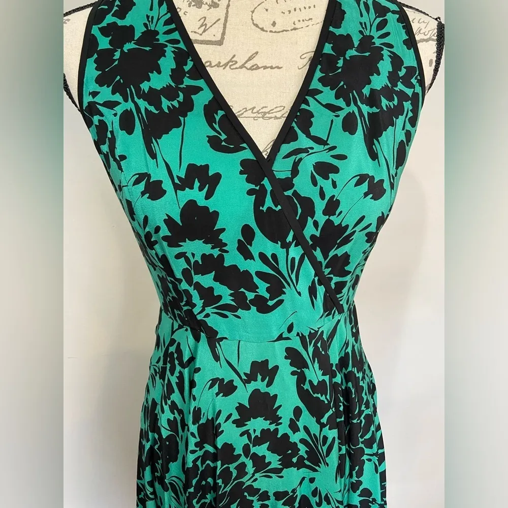 Shoshanna Emmy Silk floral stripe border dress sz 2‎ - Image 4