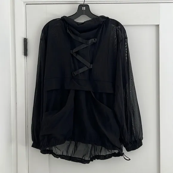 MICHI Equinox Sheer Hoodie Black Medium - Image 2