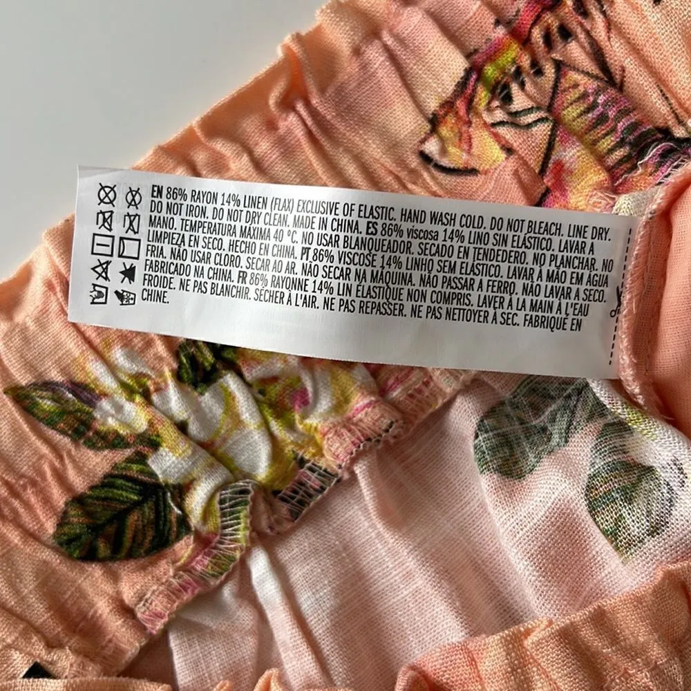 NWT Forever 21 high waist Hawaiian shorts.  Rayon and Linen.  Size Large. - Image 5