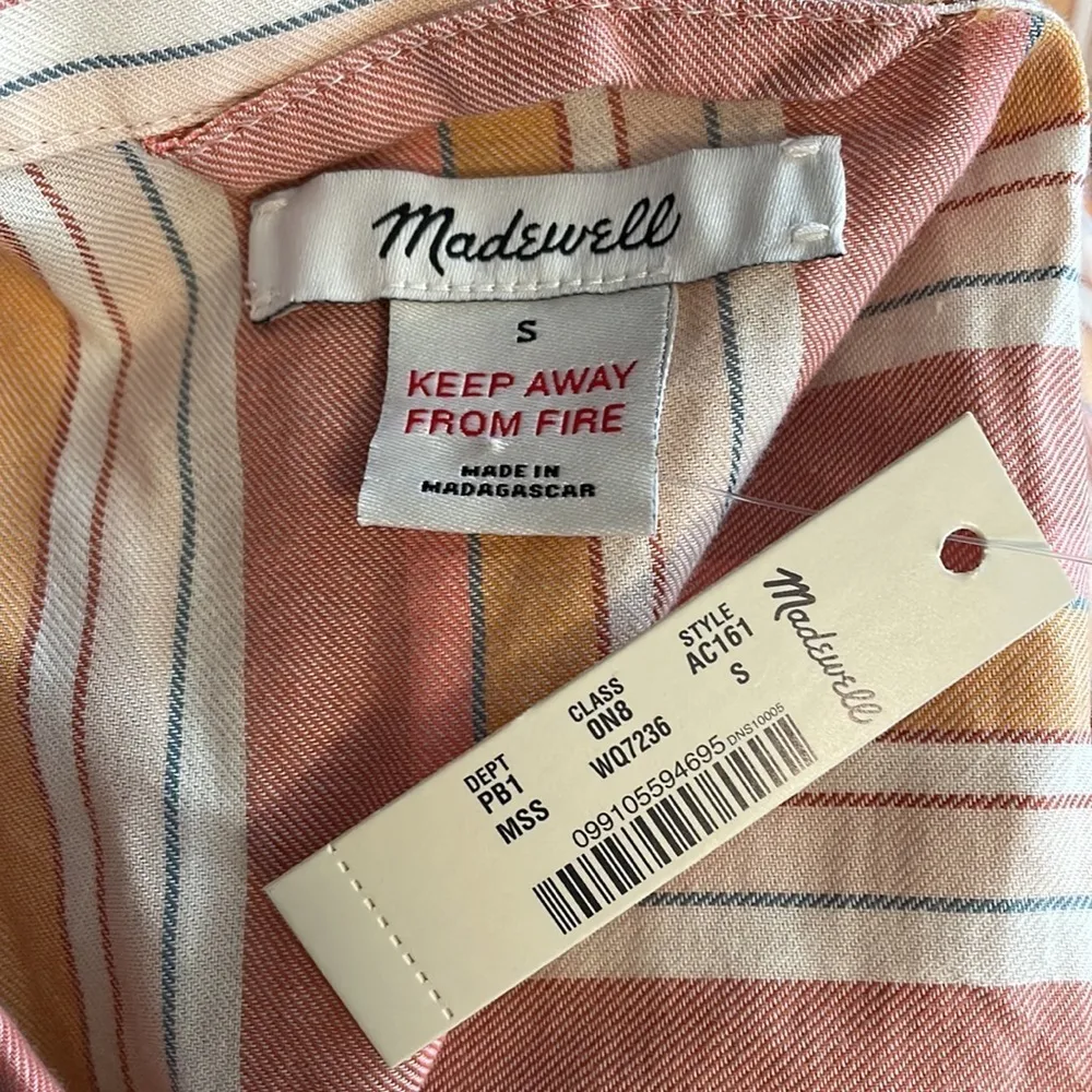 Madewell Bedtime Pajama Top in Rainbow Stripe - Image 7