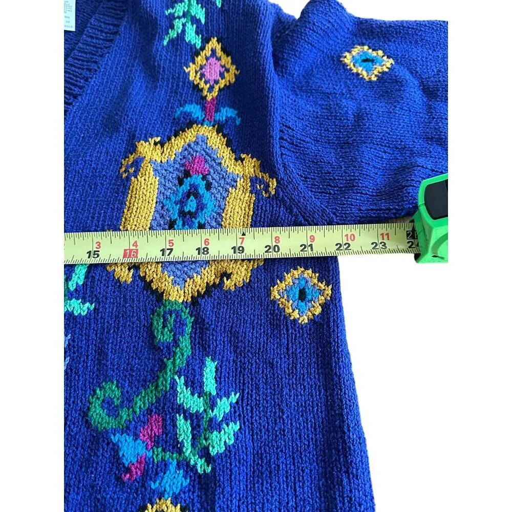 Vintage Liz Claiborne Hand Knitted V - Image 6